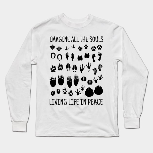 Imagine all the souls living life in Peace. Long Sleeve T-Shirt by illusteek